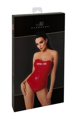 Корсет Noir Handmade F355 Red powerwetlook corset - L SX2023 фото