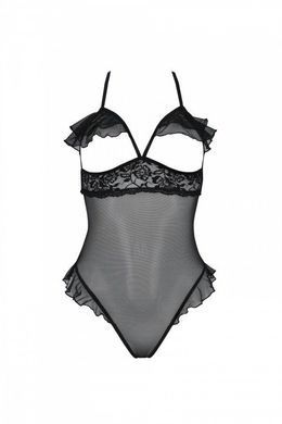 Еротичне боді Passion DOLLY BODY, L/XL, black, з відкритими чашками SO9701 фото