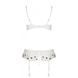 Сексуальний комплект з поясом для панчіх Passion LOVELIA SET XXL/XXXL, white SO4782 фото 6