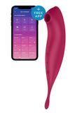 Смарт-вібратор для клітора з вакуумною стимуляцією Satisfyer Twirling Pro+ dark red SO6715 фото