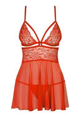 Бебі-дол Obsessive 838-BAB-3 babydoll & thong red 2XL/3XL SX1121 фото