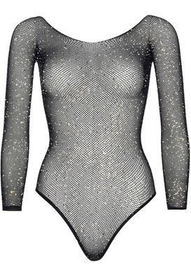 Сітчасте боді зі стразами Leg Avenue Crystalized fishnet bodysuit Black One Size SO9136 фото