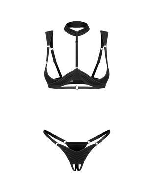 Комплект Obsessive Roccele 2-pcs crotchless set 2XL/3XL SX3619 фото