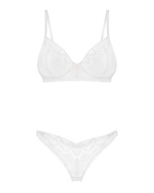 Комплект Obsessive Alissium 2-pcs set, XS/S, мереживо, ліф з м&rsquo;якою чашкою, трусики танга SX0603 фото