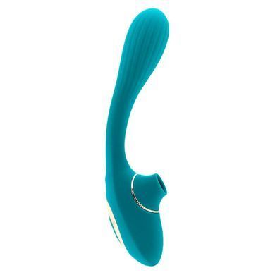 Вібратор S Pleasures Dual Suction - Turquoise SX4594 фото