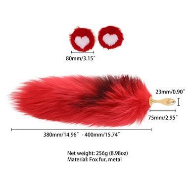 Анальна пробка з хвостом лисиці LOCKINK SEVANDA Red Vixen Set with Pear-shape Plug SX0907 фото