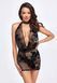 Сукня Noir Handmade F313 Mythos, M, black, прозора, міні, відкрита спина, декор зі стразів SX0316 фото 1