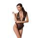 Боді монокіні з глибоким декольте Passion OTAVIA BODY L/XL, black EL15701 фото 4