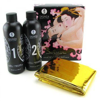 Гель для NURU-масажу Shunga Oriental Body-to-Body &ndash; Sparkling Strawberry Wine плюс простирадло SO2551 фото