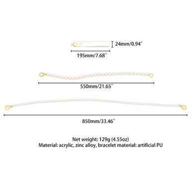 Перлинний набір для фіксації LOCKINK Pearl Bondage & Restraint Set, наручники, поножі, повідець SX0908 фото