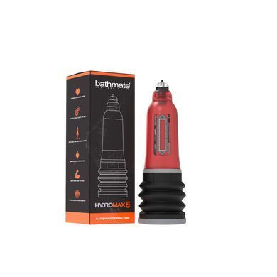 Гідропомпа Bathmate Hydromax 5 Red, для члена довжиною від 7,5 до 12,5 см, діаметр до 4,5 см HM-20-BR фото