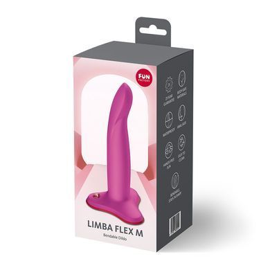 Фалоімітатор Fun Factory LIMBA FLEX M Magenta, гнучкий, з ефектом пам&rsquo;яті, підходить для точки G SX3287 фото