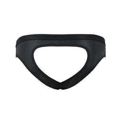 Чоловічі сліпи з вирізами Passion 041 SLIP JOE S/M, Black екошкіра, відкриті сідниці SO7595 фото