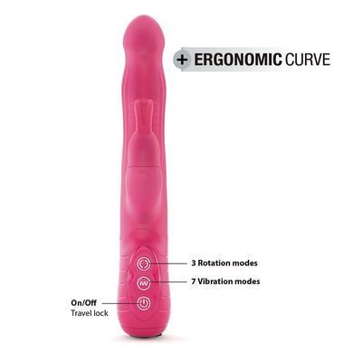 Вібратор-кролик Dorcel Baby Rabbit Magenta 2.0 з перлинним масажем і головкою, що обертається SO8680 фото