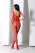 Бодістокінг з крилами Passion BS098 One Size, red, середня сітка, відкритий доступ SO8936 фото 9
