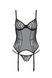 Корсет Passion LEAFA CORSET black L/XL, м'які чашки, затискачі для панчіх, стрінги в комплекті SX0503 фото 3