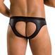 Чоловічі сліпи з вирізами Passion 041 SLIP JOE S/M, Black екошкіра, відкриті сідниці SO7595 фото 2