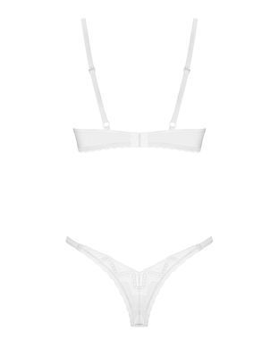 Комплект Obsessive Alissium 2-pcs set, XL/2XL, мереживо, ліф з м&rsquo;якою чашкою, трусики танга SX0605 фото