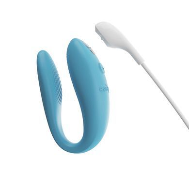 Смарт-вібратор для пар We-Vibe Sync GO Turquoise, тревел-кейс SX0528 фото