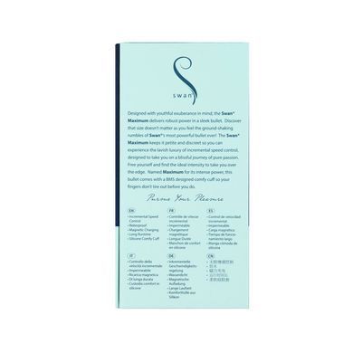 Віброкуля Swan Maximum + Comfy Cuff Blue, суперпотужна, різна інтенсивність, силіконова манжета SO8903 фото