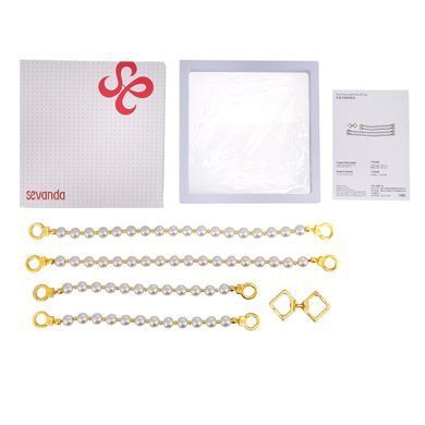 Перлинні наручники та поножі LOCKINK Pearl Handcuffs & Anklecuffs SX0909 фото