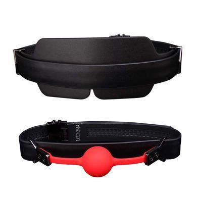 БДСМ-набір LOCKINK Moonlight Treasure Chest, чорний, натуральна шкіра SX0859 фото