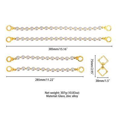 Перлинні наручники та поножі LOCKINK Pearl Handcuffs & Anklecuffs SX0909 фото