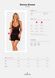 Сорочка бебі-дол з мереживом на грудях Obsessive Donna Dream babydoll M/L Black, стрінги SO8631 фото 5
