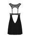 Сорочка бебі-дол з мереживом на грудях Obsessive Donna Dream babydoll M/L Black, стрінги SO8631 фото 4