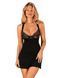 Сорочка бебі-дол з мереживом на грудях Obsessive Donna Dream babydoll M/L Black, стрінги SO8631 фото 1