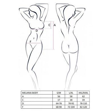 Боді Passion MELANIA BODY L/XL, black EL16301 фото