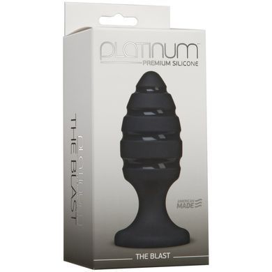 Анальний плаг зі спіральним каналом Doc Johnson Platinum Premium Silicone &mdash; The Blast &mdash; Black SO4922 фото