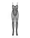 Бодістокінг Obsessive Bodystocking F213 S/M/L, імітація мереживного боді та резинки для панчіх SO7222 фото 5